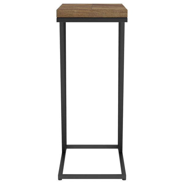 Sergio - Engineered Wood C-Shaped Side Table - Rustic Tobacco