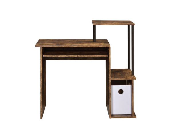 Lyphre - Desk - Weathered Oak & Black Finish