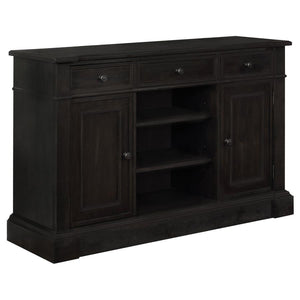 Refined elegance meets everyday versatility in this beautifully crafted sideboard, designed to elevate any dining space. With its antique noir finish, this piece exudes a sense of timeless sophistication, effortlessly complementing both formal and casual 