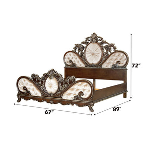 Devany - Queen Bed - Cream And Cherry