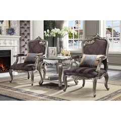 The Picardy chair brings the influence of European antiques to life with traditional carvings, detailed looping, and gorgeous antique finish. The hand applied finish enhances the beauty of the detailed woodwork and carvings. The chair features cabriole le