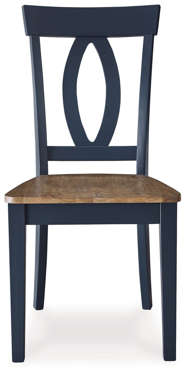 Landocken - Brown / Blue - 5 Pc. - Round Dining Table
