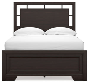 Covetown - Dark Brown - Full Panel Bed