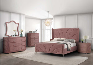 The Salonia velvet upholstered bed will make any room more appealing with its Art Deco-inspired design. This is a beautiful, tufted platform bed, available in three gorgeous colors - black, blue, and gray. The padded bed is filled with foam to add extra c