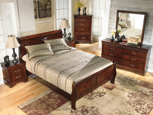 Alisdair - Dark Brown - Queen Sleigh Bed