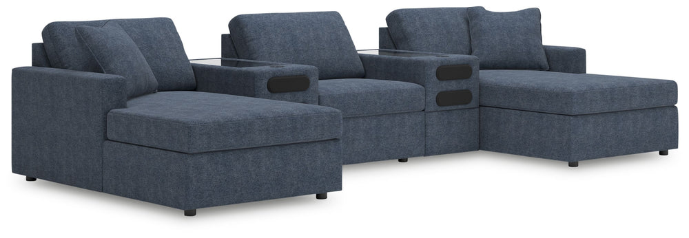 Looking cool and contemporary is great. But when it comes down to it, youâ€™re all about low-maintenance lounging. With the performance fabric on this sectional with chaise, cleaning spills is a breeze. Its customizable modular design caters to your ever-