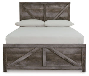 Wynnlow - Gray - Full Crossbuck Panel Bed