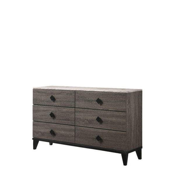 6 Drw Drawer: GLIDE Side Metal (3/4 Ext.), DOVETAIL English Front & Back, Veneer Lined (NO FELT), Safety Stop Included, Manual Close, Dust-Proof Included, Hardware: Single Pull Knob (Wood, Black Finish) CONSTRUCTION] Wooden Case-Leg: Wood (), Veneer (Foil