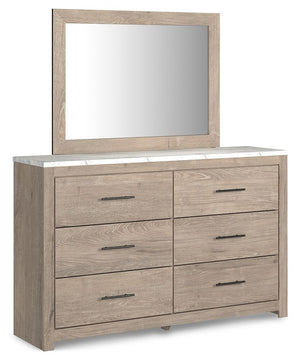  clean and casually modern. This panel bedroomâ€™s light natural finish sets the tone for your calming sanctuary. Framed elements and cross-brace accents add dimension and authenticity to the bedâ€™s simply stunning profile. <h4><b>Senniberg - Light 