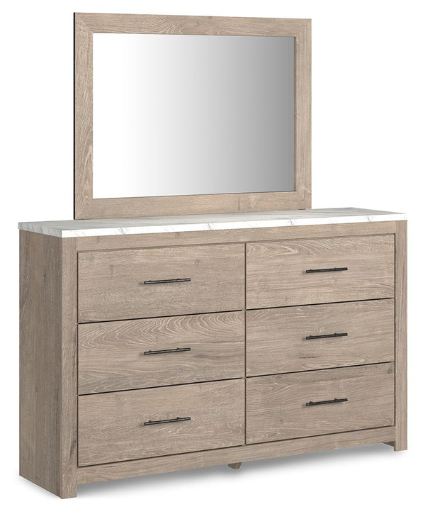  clean and casually modern. This panel bedroomâ€™s light natural finish sets the tone for your calming sanctuary. Framed elements and cross-brace accents add dimension and authenticity to the bedâ€™s simply stunning profile. <h4><b>Senniberg - Light 