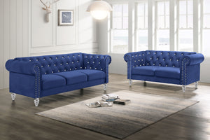  while the tufted backs and arms
