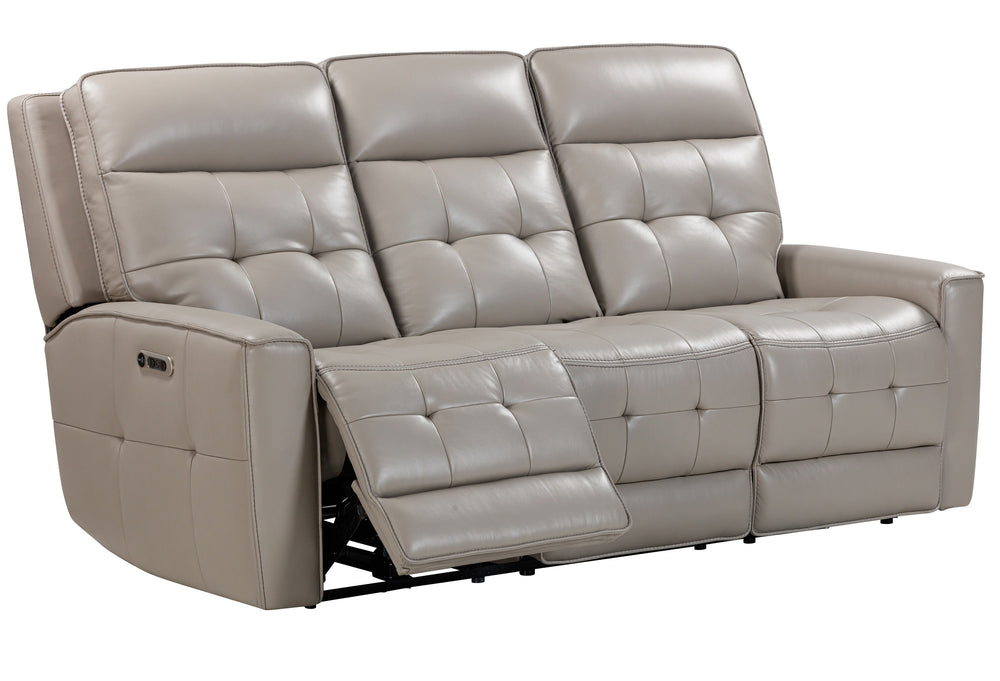 Bring upscale elegance to your living area with the Canterbury Power Zero Gravity Reclining Sofa Group. This gorgeous matching set includes a Power Recliner, a Power Console Loveseat, and a Power Sofa. Covered in gorgeous, supple leather with a custom mat