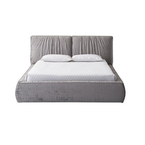 Onfroi - Eastern King Bed - Gray Velvet