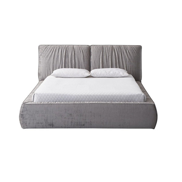 Onfroi - Eastern King Bed - Gray Velvet