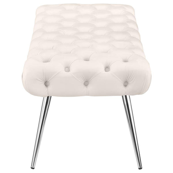  skillfully blending timeless tufting and plush upholstery for a luxurious look and feel. Its meticulous button-tufted top adds depth and dimension