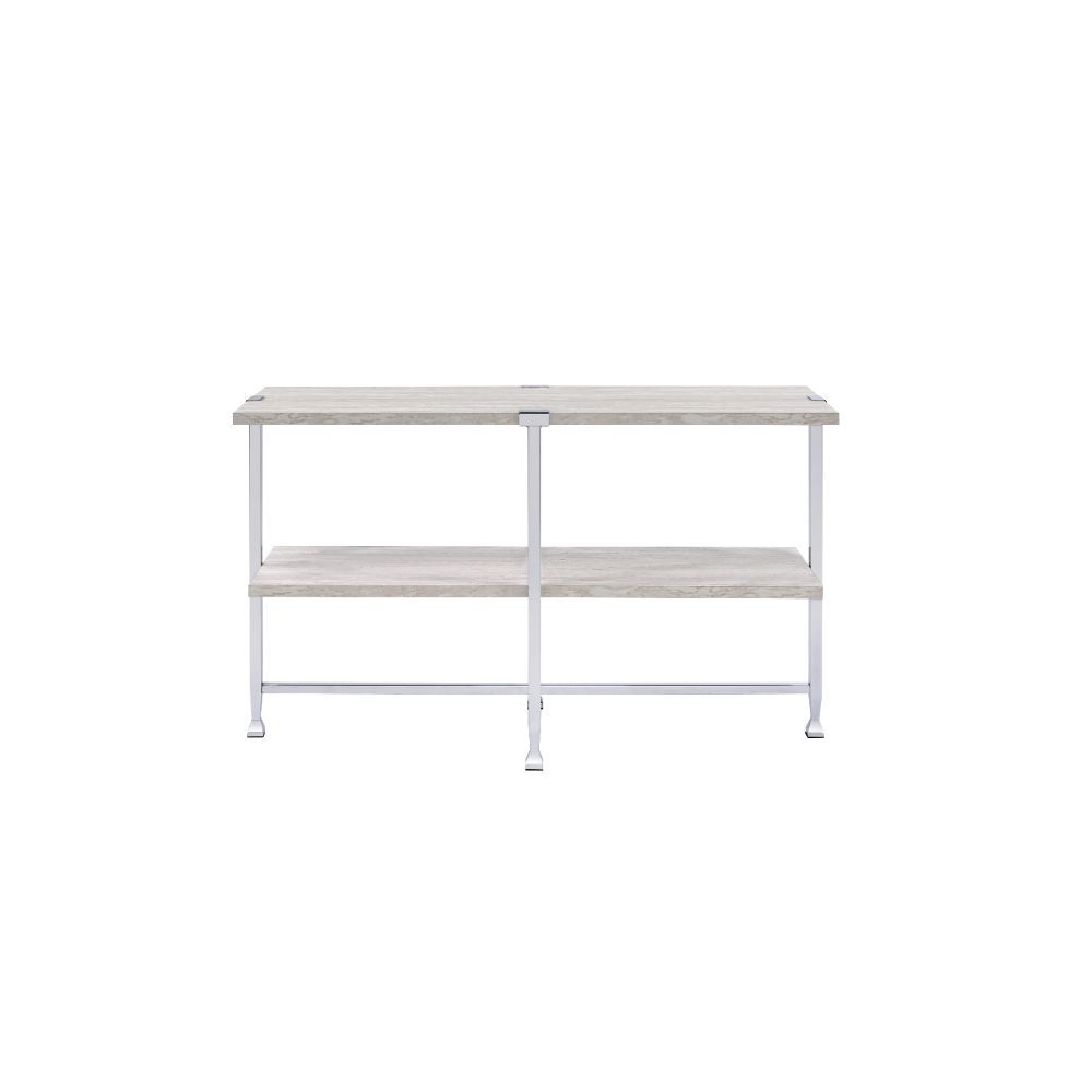 KD, Half-Moon Sofa Table â€¢ Storage: Open Comparment (Wooden Fixed Shelf) â€¢ Wooden Top, Metal Frame Leg with X-Shape Support (Open Base) â€¢â€¢ CONSTRUCTION] Wooden Top: Paper Veneer+PB â€¢ Metal Leg/Frame & Crossbar Support: Metal Tube<br/><br/><b>Pro