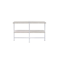 KD, Half-Moon Sofa Table â€¢ Storage: Open Comparment (Wooden Fixed Shelf) â€¢ Wooden Top, Metal Frame Leg with X-Shape Support (Open Base) â€¢â€¢ CONSTRUCTION] Wooden Top: Paper Veneer+PB â€¢ Metal Leg/Frame & Crossbar Support: Metal Tube<br/><br/><b>Pro