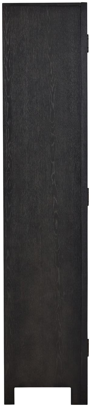 Lenston - Black / Gray - Accent Cabinet with 2 Doors