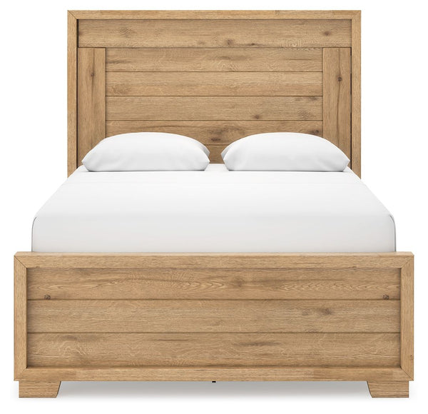 Galliden - Light Brown - Queen Panel Bed