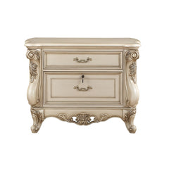 Executive File Cabinet â€¢ Storage: 2 Drawers (Lock Included) â€¢ Raised Scrolled-Floral Moldings with Antique Brush â€¢ Wooden Case Frame with Queen Anne Leg<br/><br/><b>Product Features</b><ul><li>Exclusive Design</li><li>Executive File Cabinet</li><li>