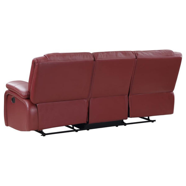 Camila - Upholstered Motion Reclining Sofa - Red