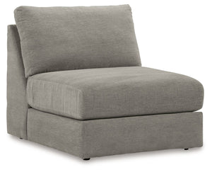 This armless chair is made with polyester chenille and polyester upholstery. Fully finished on all sides, it pairs with other items in the series to make a modular sectional.<br><br><b>Additional Dimensions</b><br><ul><li>Seat depth: 28-"</li><li>Seat hei