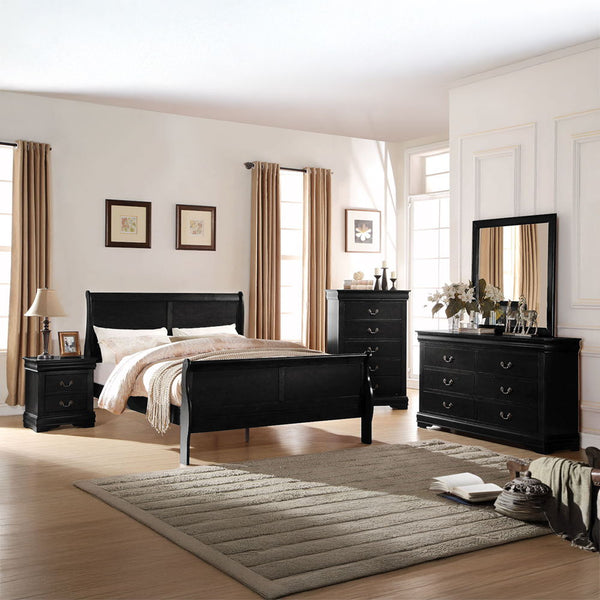 Louis Philippe - Nightstand - Black