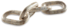 Striking from every angle, this sculpture connects you with some casually cool art. Its interlocking light beige marble links add a chill vibe to your decor. Adorning a shelf or as a statement piece on its own, itâ€™ll bring home the prize wherever itâ€™s