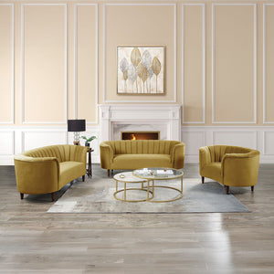 Millephri - Chair - Olive Yellow Velvet