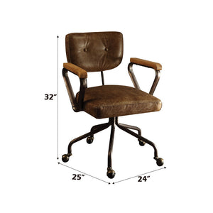 Hallie - Executive Office Chair - Vintage Whiskey Top Grain Leather