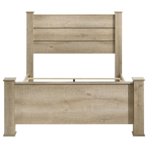 Oakglen - California King Panel Bed - Weathered Oak