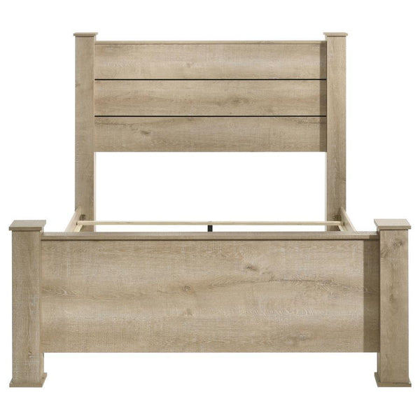 Oakglen - California King Panel Bed - Weathered Oak
