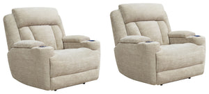 Take a seat and recline in seconds in this smooth and stylish Power Recliner. More than just beautiful, this innovative chair takes comfort to new heights with just the touch of a button. Offering effortless relaxation, it-'s sure to become your favorite 