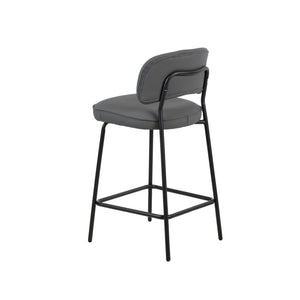 Blythe - Vegan Leather Counter Chair (Set of 2) - Gray