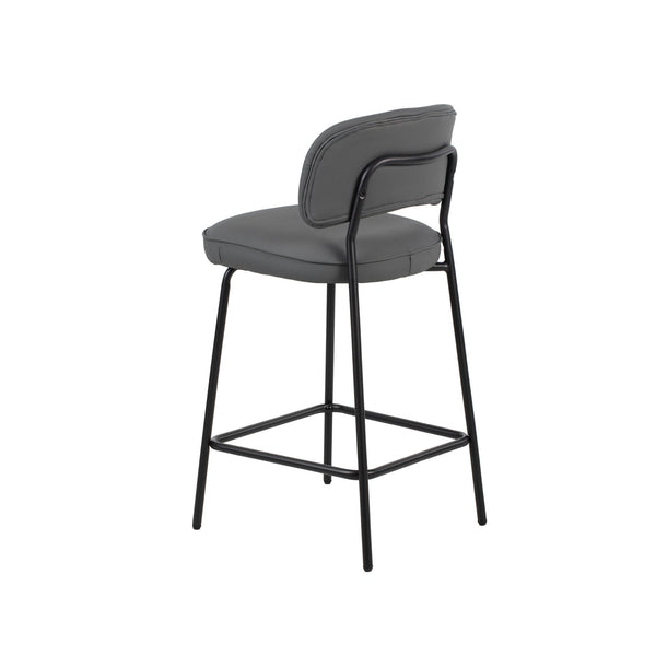 Blythe - Vegan Leather Counter Chair (Set of 2) - Gray