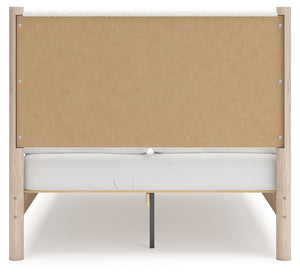 Cadmori - Two-tone - Full Upholstered Panel Bed