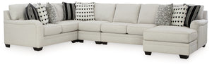 Innovatively recalling classic English countryside motifs for the current age, this sectional with chaise transforms your space with a charming approach to comfort. Its dove gray upholstery acts as a clean foundation for your modern farmhouse aesthetic. D