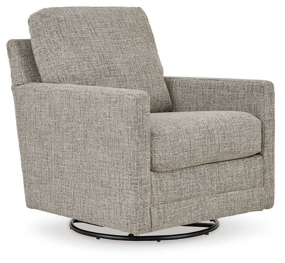 Timeless design for the here and now. This swivel glider accent chair pays homage to traditional styling, concluding in sleek track arms. Its crisp, clean character radiates charm. An alchemy of old and new aesthetics, this chair smartly appeals to your l