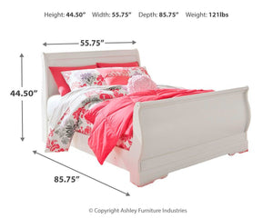 Anarasia - White - Full Sleigh Bed