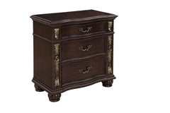 The Royal Classics Maximus 3-Drawer Nightstand in Madeira Brown is a perfect blend of timeless design and exceptional craftsmanship. Constructed from solid poplar and premium birch veneers, this heirloom-quality piece is built to last, offering enduring b