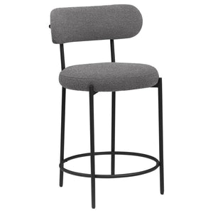 Viola - Boucle Upholstered Counter Chair (Set of 2) - Gray