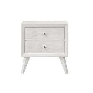  the Cerys offers sleek clean lines for a contemporary take. The low-profile bed features a slatted headboard that makes the bed appear airy. Tying in the whole collection are the squared wooden tapered legs providing a stylish visua