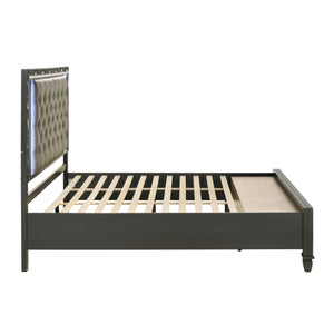 Radiance - 6/6 Eastern King Bed With Storage Only - Black Pearl