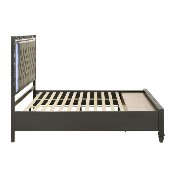 Radiance - 6/6 Eastern King Bed With Storage Only - Black Pearl