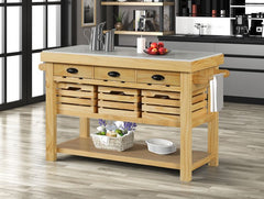 Rectangular Kitchen IslandStorage: 3 Drawers & 3 Pull Out BasketsFull Extension Drawer GlideSide Metal GlideMarble Top<br/><br/><b>Product Features</b><ul><li>Rectangular Kitchen Islandâ€§Storage: 3 Drawers & 3 Pull Out Basketsâ€§Full Extension Drawer Gli
