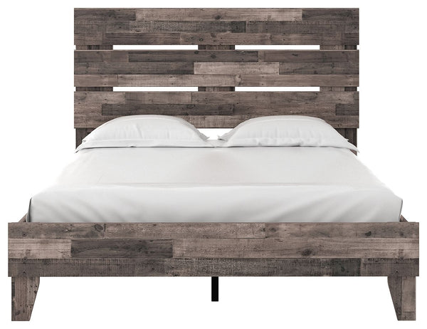 Neilsville - Multi Gray - Queen Panel Platform Bed