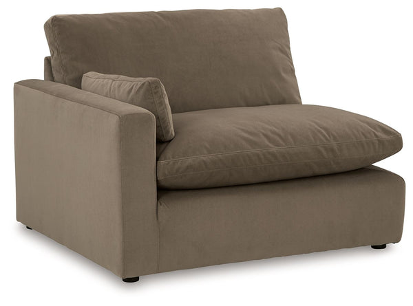 This left-arm facing corner chair is made with polyester upholstery. Fully finished on all sides, it pairs with other items in the series to make a modular sectional.<br><br><b>Additional Dimensions</b><br><ul><li>Arm height: 24-"</li><li>Seat depth: 28-"