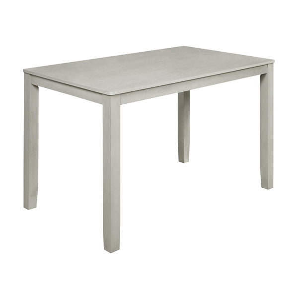Discover the Pascal Counter Dining Table in Driftwood Gray, a perfect blend of durability and style. This table is crafted from a combination of solid Rubberwood and manufactured woods, ensuring long-lasting stability. The Pascal table-'s light, sophistic