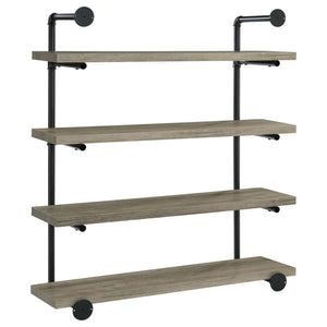 Elmcrest - 4-Shelf Wall Bookshelf - Gray Driftwood