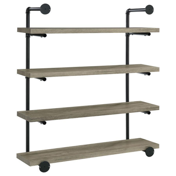 Elmcrest - 4-Shelf Wall Bookshelf - Gray Driftwood